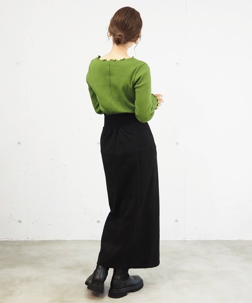 tiptop（ティップトップ）の「テレコメローロンT（Tシャツ/カットソー・レディース・グリーン/A/アイボリー/ブラック/ホワイト系その他/ブラック系その他・FREE）」の18枚目の写真