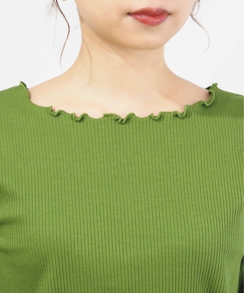 tiptop（ティップトップ）の「テレコメローロンT（Tシャツ/カットソー・レディース・グリーン/A/アイボリー/ブラック/ホワイト系その他/ブラック系その他・FREE）」の20枚目の写真