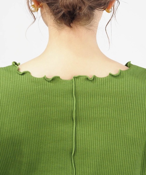 tiptop（ティップトップ）の「テレコメローロンT（Tシャツ/カットソー・レディース・グリーン/A/アイボリー/ブラック/ホワイト系その他/ブラック系その他・FREE）」の21枚目の写真