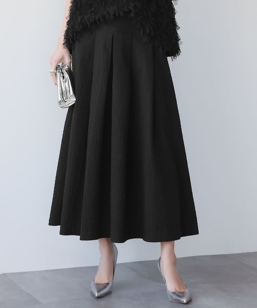 セール】ヨーク切り替えロングタックスカート（スカート）｜ELFRANK