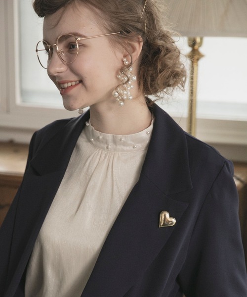 BONLECILL noir(ボンルシールノワール)の「【BONLECILL noir】ハートブローチ(ブローチ/コサージュ・レディース・シルバー/ゴールド・FREE)」の3枚目の写真