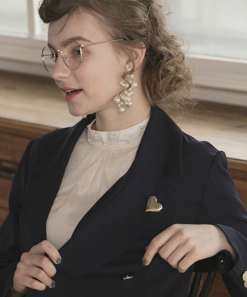 BONLECILL noir(ボンルシールノワール)の「【BONLECILL noir】ハートブローチ(ブローチ/コサージュ・レディース・シルバー/ゴールド・FREE)」の4枚目の写真