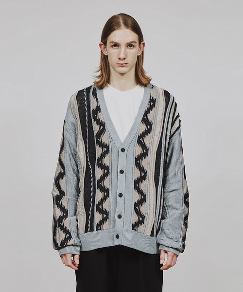 tk.TAKEO KIKUCHI(ティーケータケオキクチ)の「◆クージー柄ニットカーディガン(カーディガン/ボレロ・メンズ・ホワイト系4/ブラック系3/ブルー系3・03/02)」の14枚目の写真