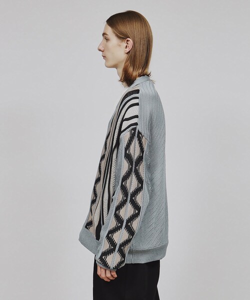 tk.TAKEO KIKUCHI(ティーケータケオキクチ)の「◆クージー柄ニットカーディガン(カーディガン/ボレロ・メンズ・ホワイト系4/ブラック系3/ブルー系3・03/02)」の15枚目の写真