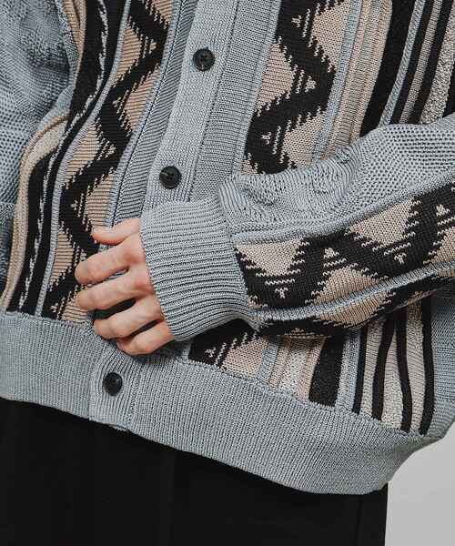 tk.TAKEO KIKUCHI(ティーケータケオキクチ)の「◆クージー柄ニットカーディガン(カーディガン/ボレロ・メンズ・ホワイト系4/ブラック系3/ブルー系3・03/02)」の18枚目の写真