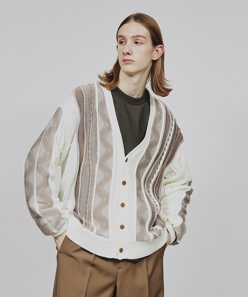 tk.TAKEO KIKUCHI(ティーケータケオキクチ)の「◆クージー柄ニットカーディガン(カーディガン/ボレロ・メンズ・ホワイト系4/ブラック系3/ブルー系3・03/02)」の20枚目の写真