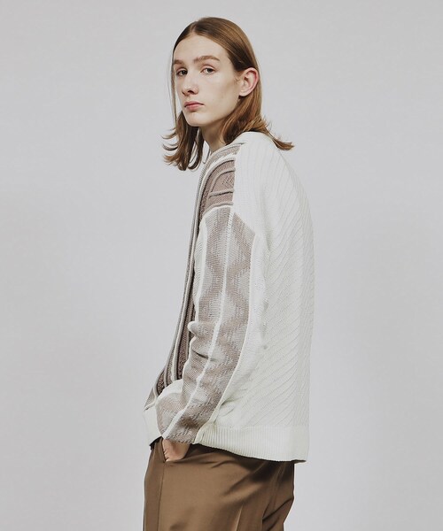 tk.TAKEO KIKUCHI(ティーケータケオキクチ)の「◆クージー柄ニットカーディガン(カーディガン/ボレロ・メンズ・ホワイト系4/ブラック系3/ブルー系3・03/02)」の4枚目の写真