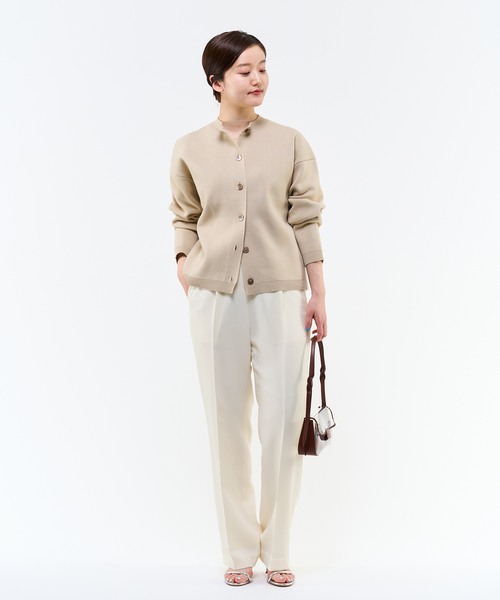 IENA（イエナ）の「ジョーゼットイージーパンツ（スラックス・レディース・アイボリー/ブラック・36/38）」の7枚目の写真