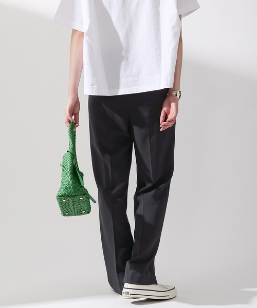 IENA（イエナ）の「ジョーゼットイージーパンツ（スラックス・レディース・アイボリー/ブラック・36/38）」の9枚目の写真