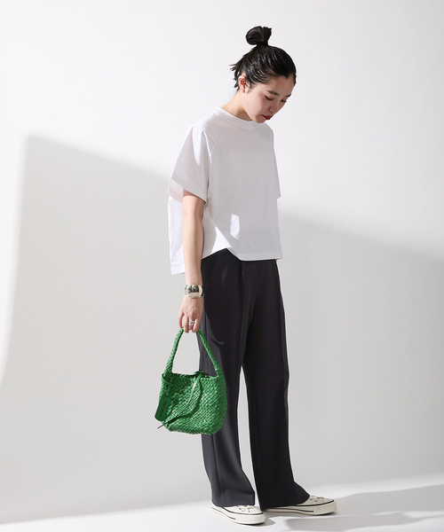 IENA（イエナ）の「ジョーゼットイージーパンツ（スラックス・レディース・アイボリー/ブラック・36/38）」の11枚目の写真