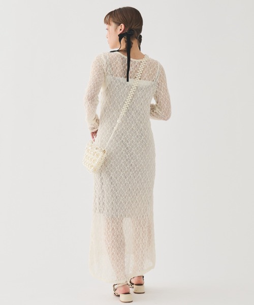 paravion（パラビオン）の「シアーレースワンピース（ワンピース・レディース・ブラック/アイボリー・FREE）」の4枚目の写真