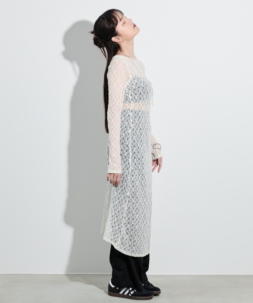 paravion（パラビオン）の「シアーレースワンピース（ワンピース・レディース・ブラック/アイボリー・FREE）」の14枚目の写真