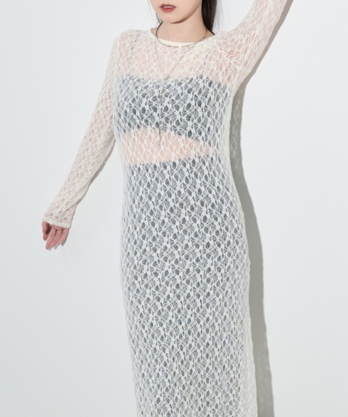 paravion（パラビオン）の「シアーレースワンピース（ワンピース・レディース・ブラック/アイボリー・FREE）」の12枚目の写真