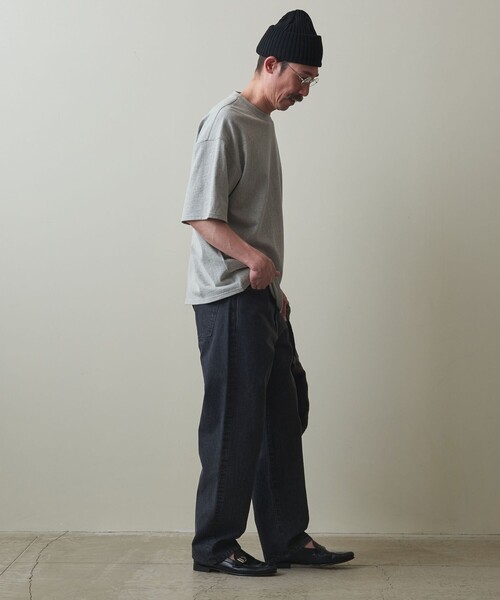 Steven Alan(スティーブンアラン)の「<Steven Alan> コットン/レーヨン 88/12 クルーネック Tシャツ -LOOSE(Tシャツ/カットソー・メンズ・グレー/オリーブ/ダークグレー・S/M/L/XL)」の5枚目の写真