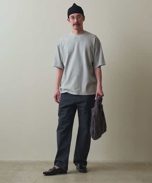 Steven Alan(スティーブンアラン)の「<Steven Alan> コットン/レーヨン 88/12 クルーネック Tシャツ -LOOSE(Tシャツ/カットソー・メンズ・グレー/オリーブ/ダークグレー・S/M/L/XL)」の6枚目の写真