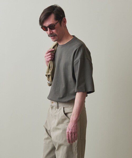 Steven Alan(スティーブンアラン)の「<Steven Alan> コットン/レーヨン 88/12 クルーネック Tシャツ -LOOSE(Tシャツ/カットソー・メンズ・グレー/オリーブ/ダークグレー・S/M/L/XL)」の7枚目の写真