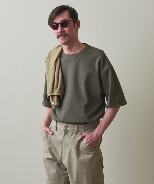 Steven Alan(スティーブンアラン)の「<Steven Alan> コットン/レーヨン 88/12 クルーネック Tシャツ -LOOSE(Tシャツ/カットソー・メンズ・グレー/オリーブ/ダークグレー・S/M/L/XL)」の8枚目の写真