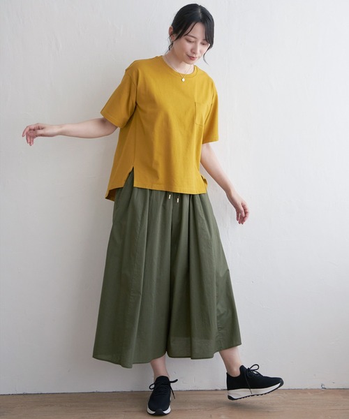 ikka(イッカ)の「【親子コーデ】コットンボリュームスカーチョ(その他パンツ・レディース・ブルー/ダークグリーン/チャコールグレー/ベージュ/キャメル・M/L/S)」の21枚目の写真