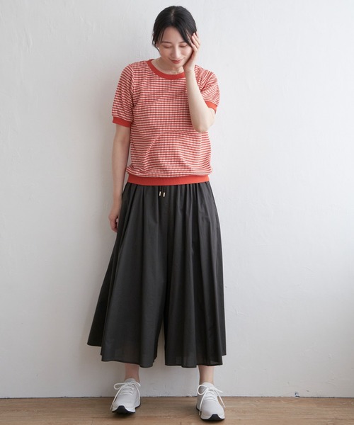 ikka(イッカ)の「【親子コーデ】コットンボリュームスカーチョ(その他パンツ・レディース・ブルー/ダークグリーン/チャコールグレー/ベージュ/キャメル・M/L/S)」の15枚目の写真