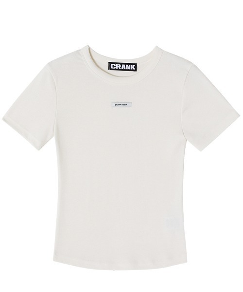 CRANK（クランク）の「A'GEM/9 × .kom 『CRANK/クランク』 CREW NECK BASIC TOP/ベーシッククルーネックTシャツ（Tシャツ/カットソー・レディース・ブラック/ホワイト/グレー/グリーン・FREE）」の17枚目の写真