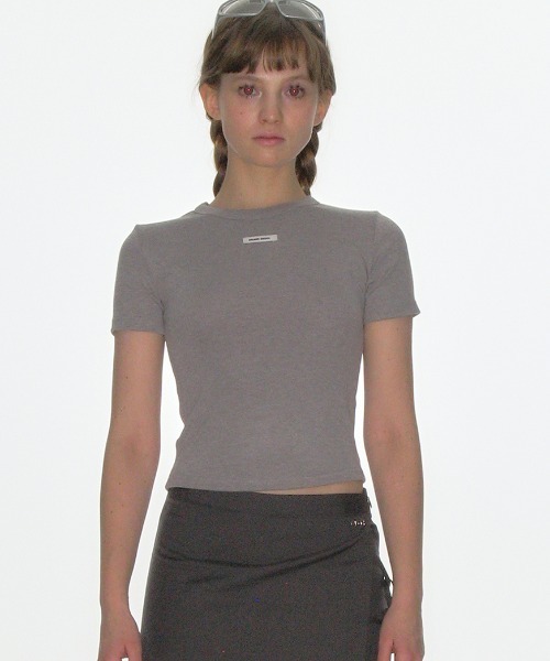 CRANK ブラック Tシャツ crew neck basic top セール】【CRANK】CREW NECK BASIC TOP（Tシャツ/カットソー