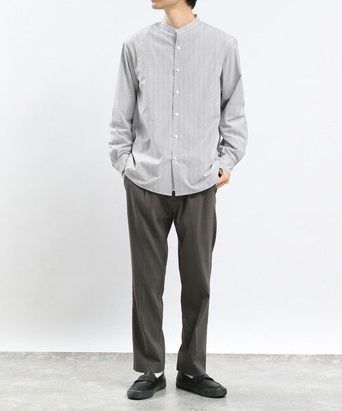 GLOBAL WORK Smile Seed Store(グローバルワーク スマイルシードストア)の「バンドカラーシャツ長袖/976942(シャツ/ブラウス・メンズ・ブルー系その他/ブルー系その他4/グレー系その他5/セージグリーン/ブルー系その他3・LARGE/X-LARGE/SMALL/MEDIUM)」の6枚目の写真