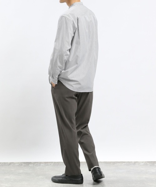 GLOBAL WORK Smile Seed Store(グローバルワーク スマイルシードストア)の「バンドカラーシャツ長袖/976942(シャツ/ブラウス・メンズ・ブルー系その他/ブルー系その他4/グレー系その他5/セージグリーン/ブルー系その他3・LARGE/X-LARGE/SMALL/MEDIUM)」の9枚目の写真