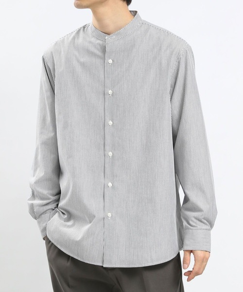 GLOBAL WORK Smile Seed Store(グローバルワーク スマイルシードストア)の「バンドカラーシャツ長袖/976942(シャツ/ブラウス・メンズ・ブルー系その他/ブルー系その他4/グレー系その他5/セージグリーン/ブルー系その他3・LARGE/X-LARGE/SMALL/MEDIUM)」の10枚目の写真