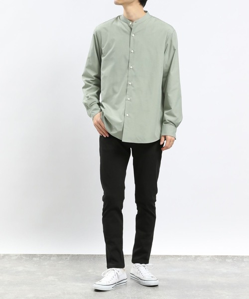 GLOBAL WORK Smile Seed Store(グローバルワーク スマイルシードストア)の「バンドカラーシャツ長袖/976942(シャツ/ブラウス・メンズ・ブルー系その他/ブルー系その他4/グレー系その他5/セージグリーン/ブルー系その他3・LARGE/X-LARGE/SMALL/MEDIUM)」の13枚目の写真