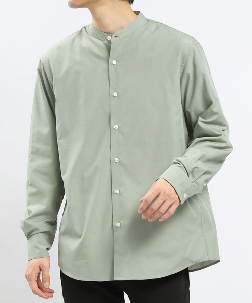 GLOBAL WORK Smile Seed Store(グローバルワーク スマイルシードストア)の「バンドカラーシャツ長袖/976942(シャツ/ブラウス・メンズ・ブルー系その他/ブルー系その他4/グレー系その他5/セージグリーン/ブルー系その他3・LARGE/X-LARGE/SMALL/MEDIUM)」の17枚目の写真