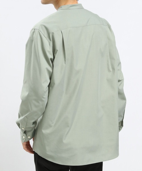 GLOBAL WORK Smile Seed Store(グローバルワーク スマイルシードストア)の「バンドカラーシャツ長袖/976942(シャツ/ブラウス・メンズ・ブルー系その他/ブルー系その他4/グレー系その他5/セージグリーン/ブルー系その他3・LARGE/X-LARGE/SMALL/MEDIUM)」の18枚目の写真