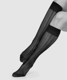 SWEDISH STOCKING | Astrid Net Knee-Highs Black(ソックス/靴下)