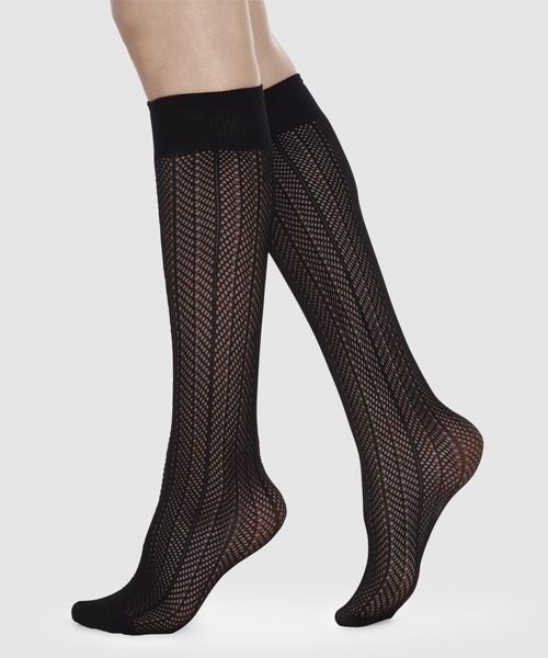 SWEDISH STOCKING(スウェディッシュストッキングス)の「Astrid Net Knee-Highs Black(ソックス/靴下・レディース・ブラック・ONE SIZE)」の2枚目の写真