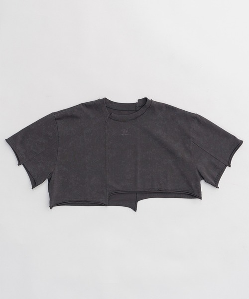 PRANK PROJECT(プランクプロジェクト)の「ブリーチショートTEE / Bleached Short Tee(Tシャツ/カットソー・レディース・オフホワイト/カーキ/チャコールグレー・FREE)」の12枚目の写真