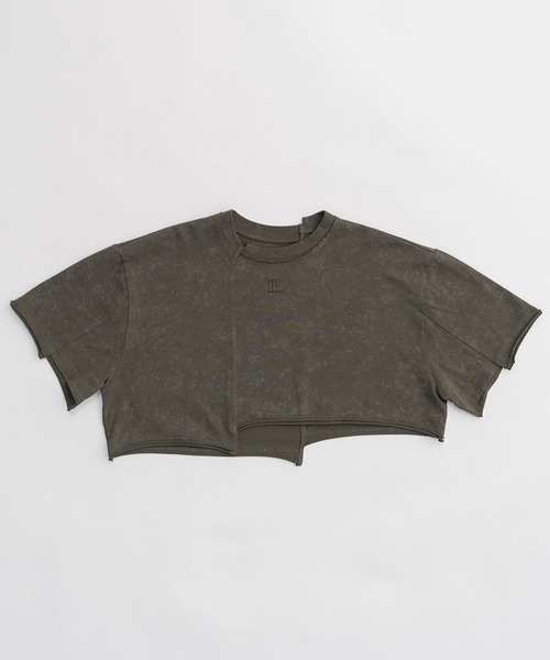 PRANK PROJECT(プランクプロジェクト)の「ブリーチショートTEE / Bleached Short Tee(Tシャツ/カットソー・レディース・オフホワイト/カーキ/チャコールグレー・FREE)」の13枚目の写真