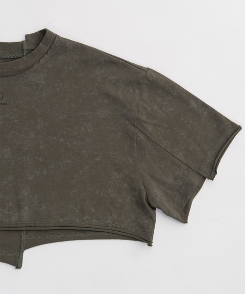 PRANK PROJECT(プランクプロジェクト)の「ブリーチショートTEE / Bleached Short Tee(Tシャツ/カットソー・レディース・オフホワイト/カーキ/チャコールグレー・FREE)」の16枚目の写真