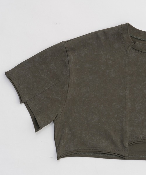 PRANK PROJECT(プランクプロジェクト)の「ブリーチショートTEE / Bleached Short Tee(Tシャツ/カットソー・レディース・オフホワイト/カーキ/チャコールグレー・FREE)」の15枚目の写真