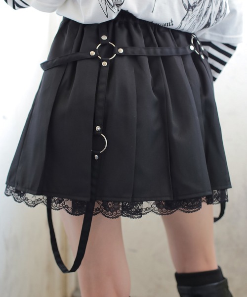 andwang プリーツミニスカート 黒 theredthread ワンホン andwang プリーツミニスカート 黒 theredthread ワンホン｜BOTTOMS