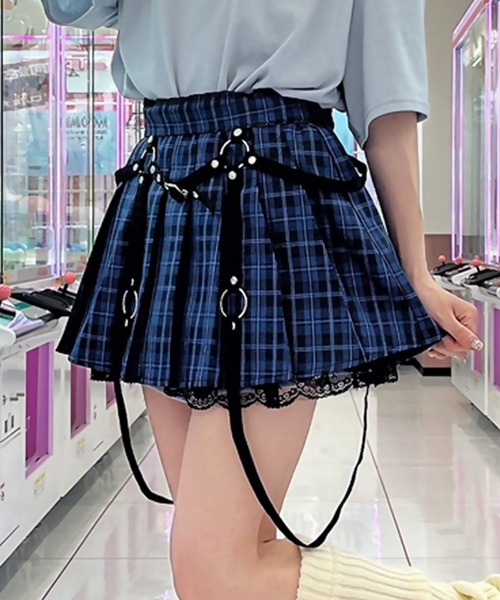 セール】【DARRDY/ダーディー】サスペンダー付き プリーツミニ
