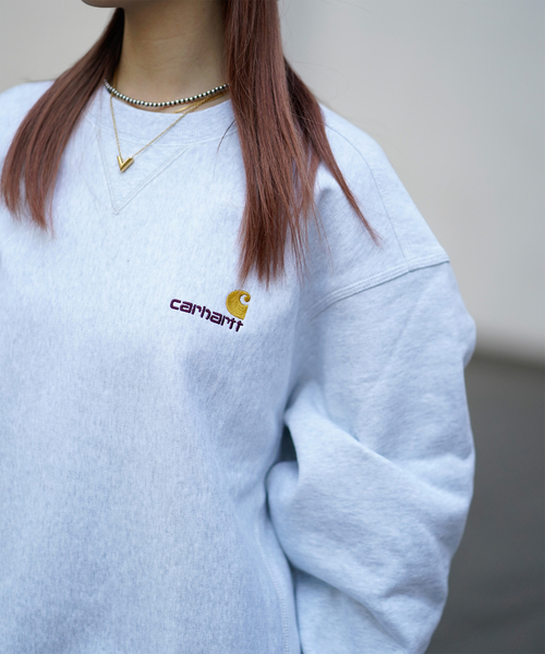 JOINT WORKS(ジョイントワークス)の「【CARHARTT WIP / カーハート ダブリューアイピー】 AMERICAN SCRIPT SWEATSHIRT(スウェット・メンズ・ブラック/グレー/サックスブルー/ブラウン・LARGE/MEDIUM)」の1枚目の写真