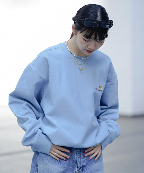 JOINT WORKS(ジョイントワークス)の「【CARHARTT WIP / カーハート ダブリューアイピー】 AMERICAN SCRIPT SWEATSHIRT(スウェット・メンズ・ブラック/グレー/サックスブルー/ブラウン・LARGE/MEDIUM)」の8枚目の写真