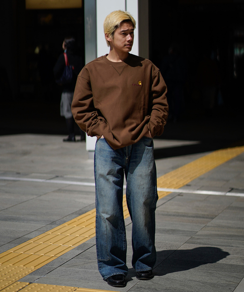 JOINT WORKS(ジョイントワークス)の「【CARHARTT WIP / カーハート ダブリューアイピー】 AMERICAN SCRIPT SWEATSHIRT(スウェット・メンズ・ブラック/グレー/サックスブルー/ブラウン・LARGE/MEDIUM)」の19枚目の写真