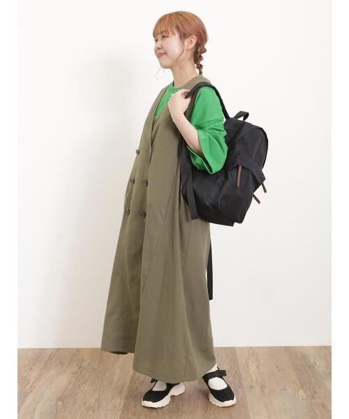 Samansa Mos2（サマンサ モスモス）の「【抗菌防臭】毎日着たい!お気に入りの刺繍T（Tシャツ/カットソー・レディース・グリーン/オフホワイト/グレー/ブルー・F）」の21枚目の写真