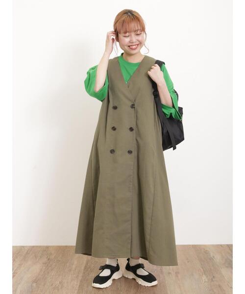 Samansa Mos2（サマンサ モスモス）の「【抗菌防臭】毎日着たい!お気に入りの刺繍T（Tシャツ/カットソー・レディース・グリーン/オフホワイト/グレー/ブルー・F）」の20枚目の写真