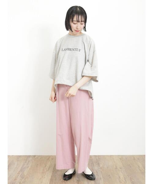 Samansa Mos2（サマンサ モスモス）の「【抗菌防臭】毎日着たい!お気に入りの刺繍T（Tシャツ/カットソー・レディース・グリーン/オフホワイト/グレー/ブルー・F）」の16枚目の写真