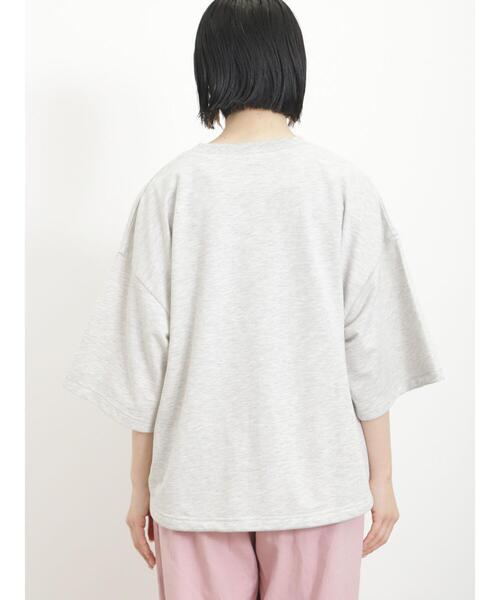 Samansa Mos2（サマンサ モスモス）の「【抗菌防臭】毎日着たい!お気に入りの刺繍T（Tシャツ/カットソー・レディース・グリーン/オフホワイト/グレー/ブルー・F）」の11枚目の写真