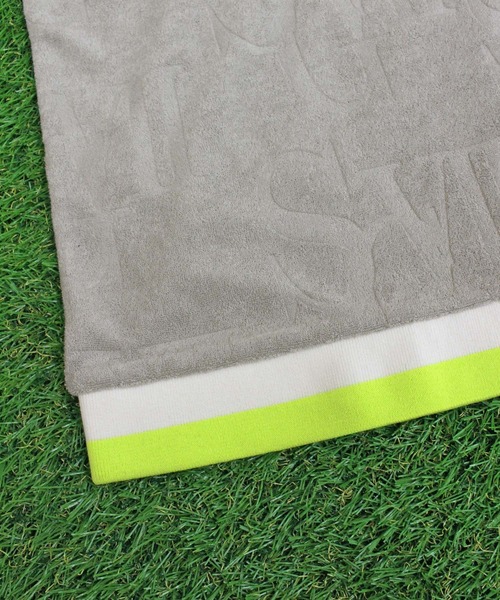 【セール】ゴルフウェア ロゴ型押しパイル生地 半袖 ポロシャツ ハーフジップトップス メンズ（ゴルフグッズ）｜GIORNO SEVEN（ジョルノセブン）