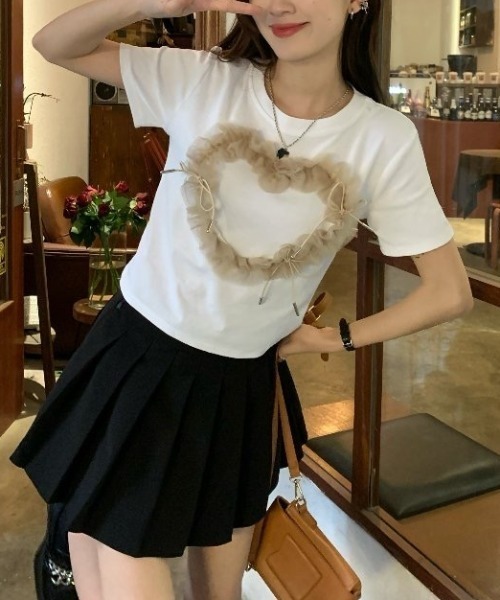 ハートチュールTシャツ | ALL | OBLI