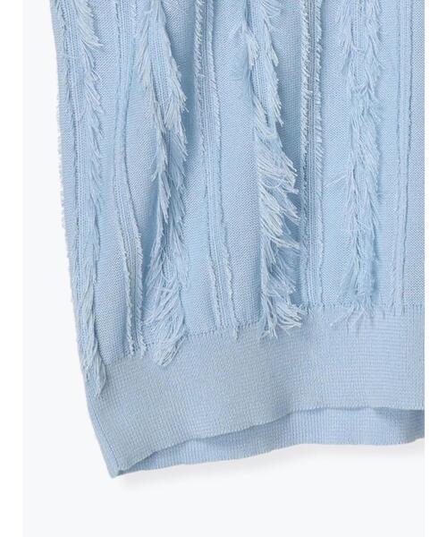 ehka sopo（エヘカソポ）の「Vネックビッグベスト（ベスト・レディース・ブラック/サックスブルー/オフホワイト・F）」の12枚目の写真