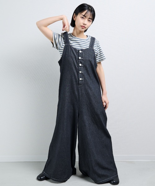 MERLOT(メルロー)の「マルチボーダーT(Tシャツ/カットソー・レディース・オレンジ/ネイビー/ブルー/ライトブルー・FREE)」の13枚目の写真